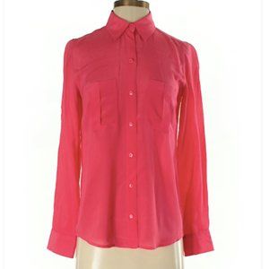 Club Monaco Long Sleeve Silk Top, Size XS
